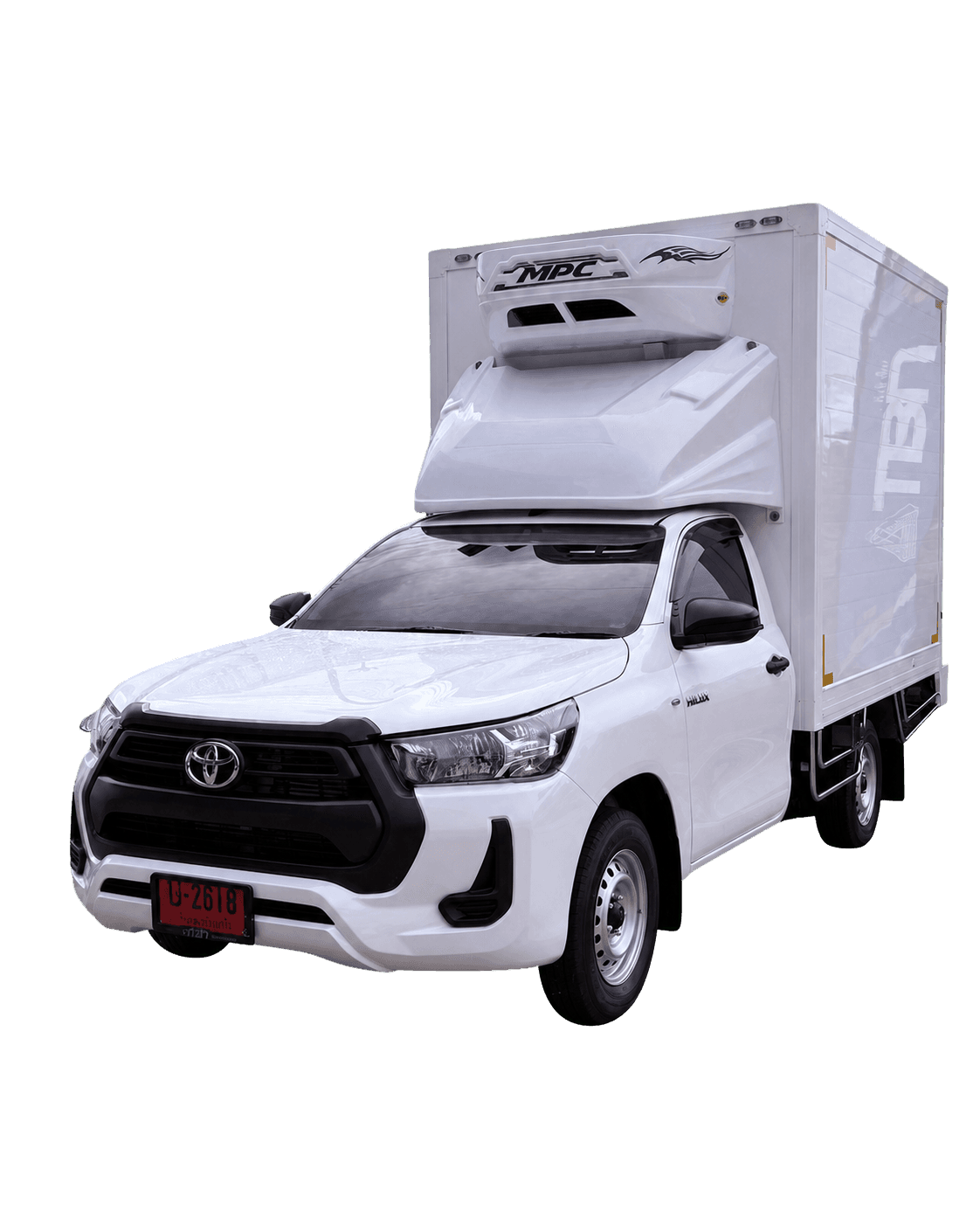 รถกระบะห้องเย็น Toyota สีขาวที่เฮียเบ็นซ์รับซื้อ